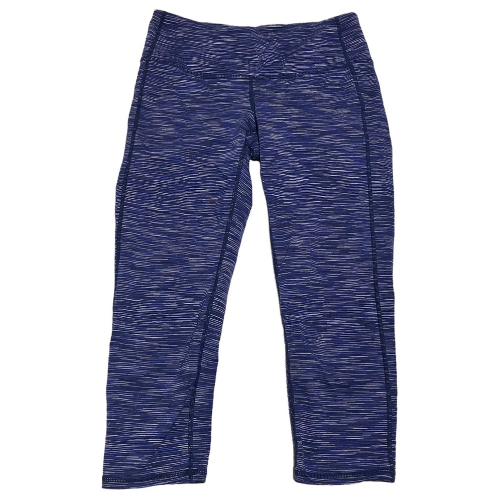Athleta Blue Marled Cropped Leggings